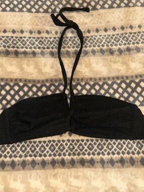 No Boundaries Black Bandeau Bikini Top size large L
